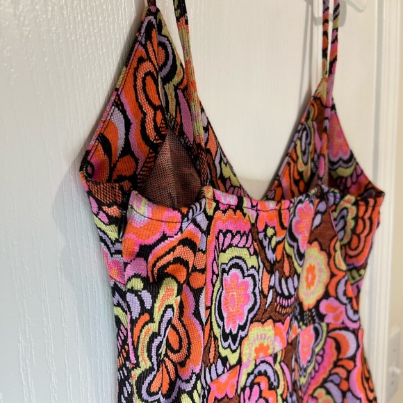 Zara Floral retro Print Women's sleeveless romper size M - Picture 10 of 11